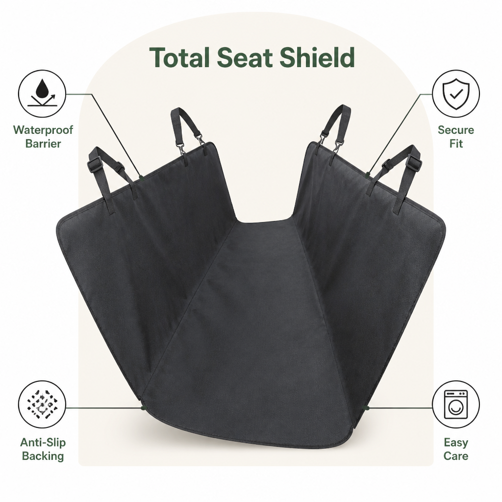 DogBedHouse Waterproof & Non-Slip Car Seat Hammock Cover (Universal Fit)