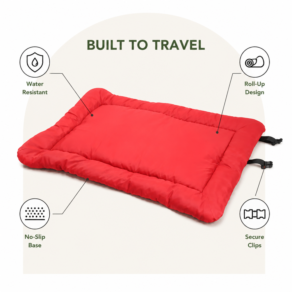 DogBedHouse Waterproof & Non-Slip Foldable Dog Bed (Roll-Up)