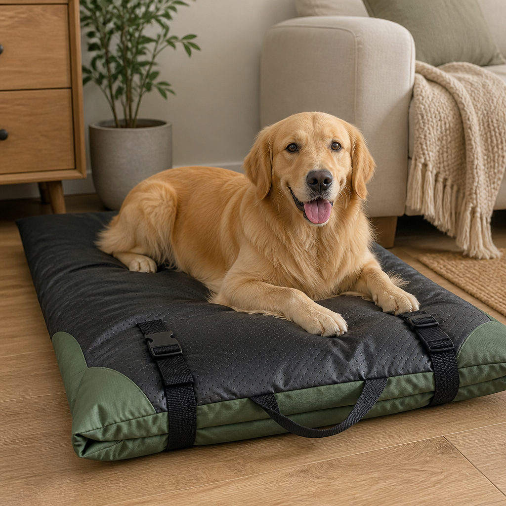 DogBedHouse Waterproof & Non-Slip Foldable Dog Bed (Roll-Up)