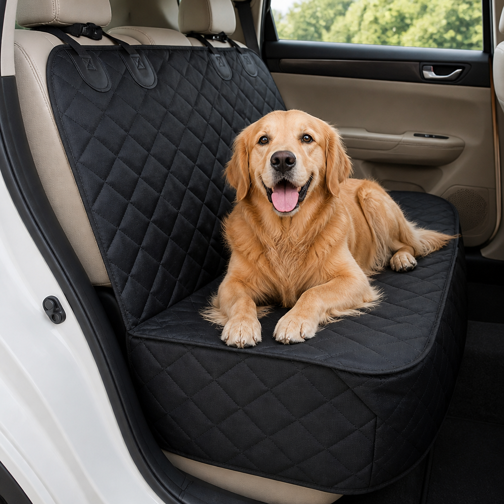 DogBedHouse Waterproof Non-Slip Machine Washable Dog Car Seat Cover