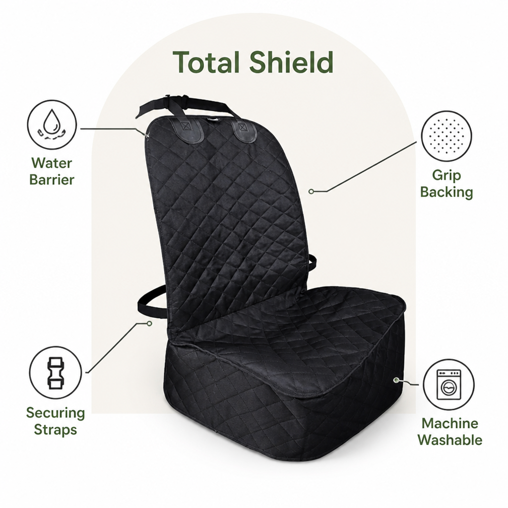 DogBedHouse Waterproof Non-Slip Machine Washable Dog Car Seat Cover