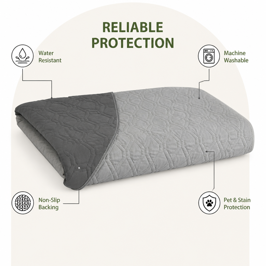 DogBedHouse Waterproof Non-Slip Quilted Sofa & Bed Protector
