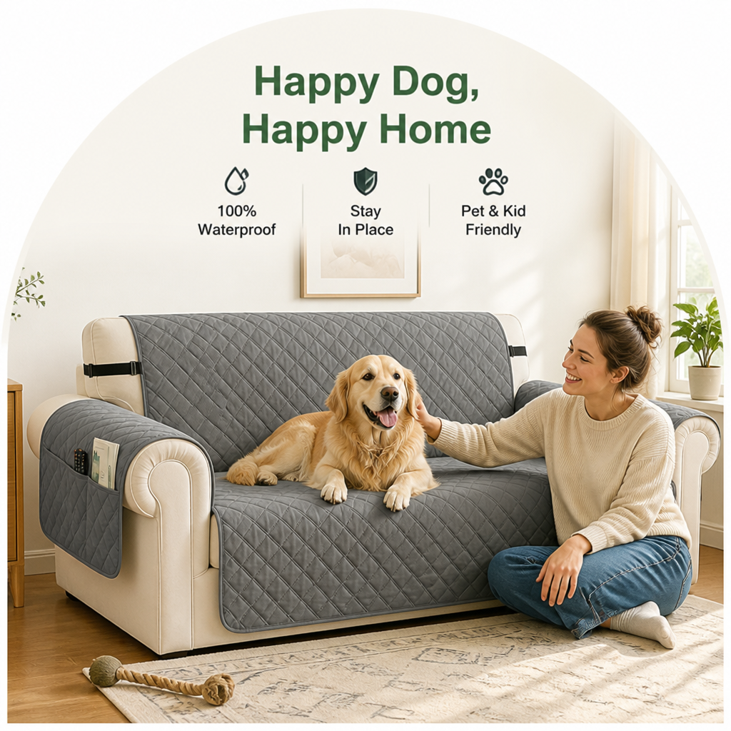 DogBedHouse Waterproof & Non-Slip Sofa Slipcover (1-4 Seater)