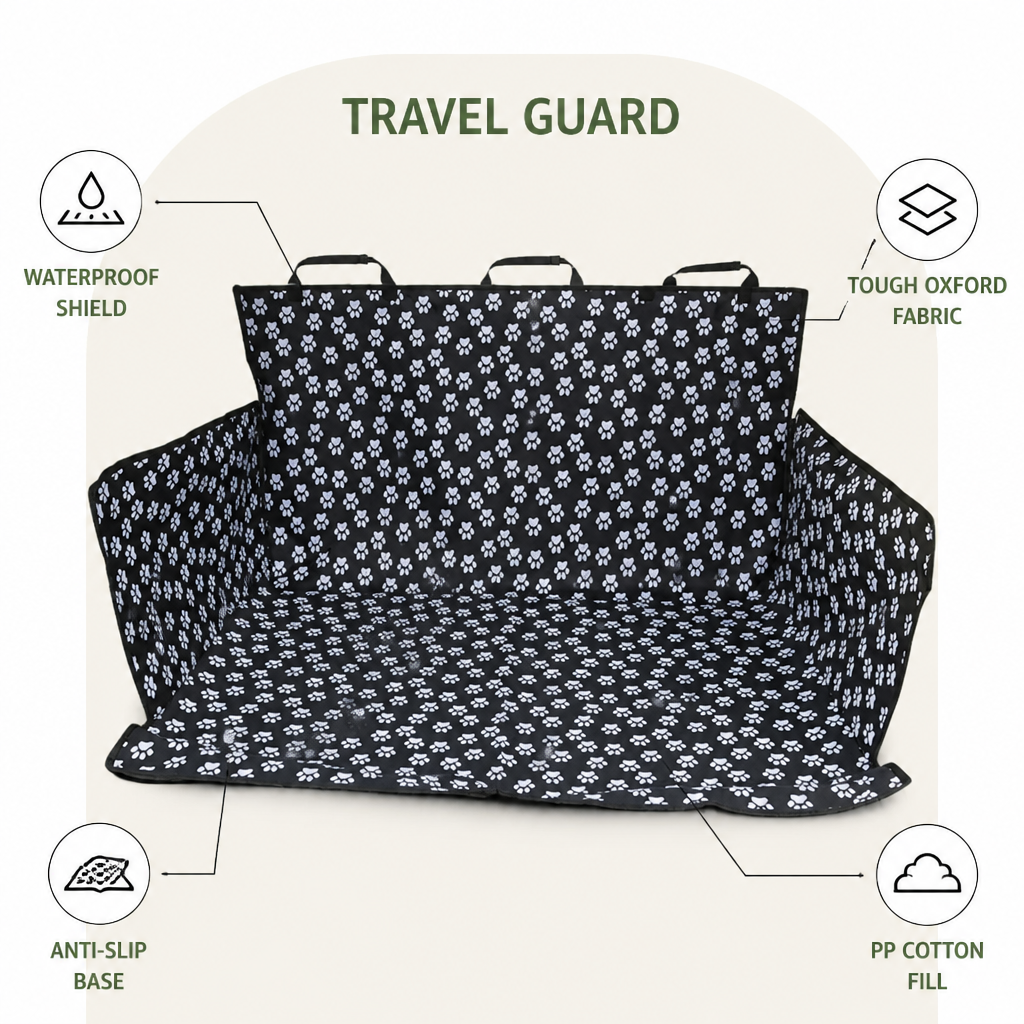 DogBedHouse Waterproof Oxford 600D Car Seat Cover (Non-Slip Base)