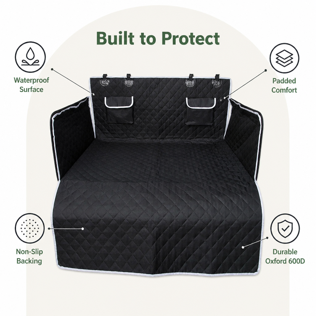 DogBedHouse Waterproof Oxford 600D Padded & Non-Slip Trunk Hammock