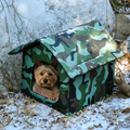 DogBedHouse Waterproof Oxford Fabric Foldable Outdoor Cat House (Removable Cushion)