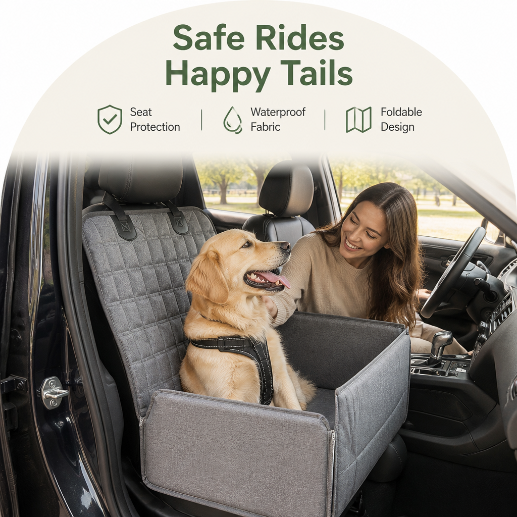 DogBedHouse Waterproof Oxford & Foldable Car Seat Carrier (Large)