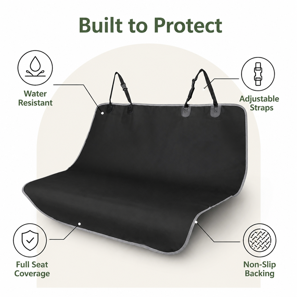 DogBedHouse Waterproof Oxford & Non-Slip Car Seat Cover