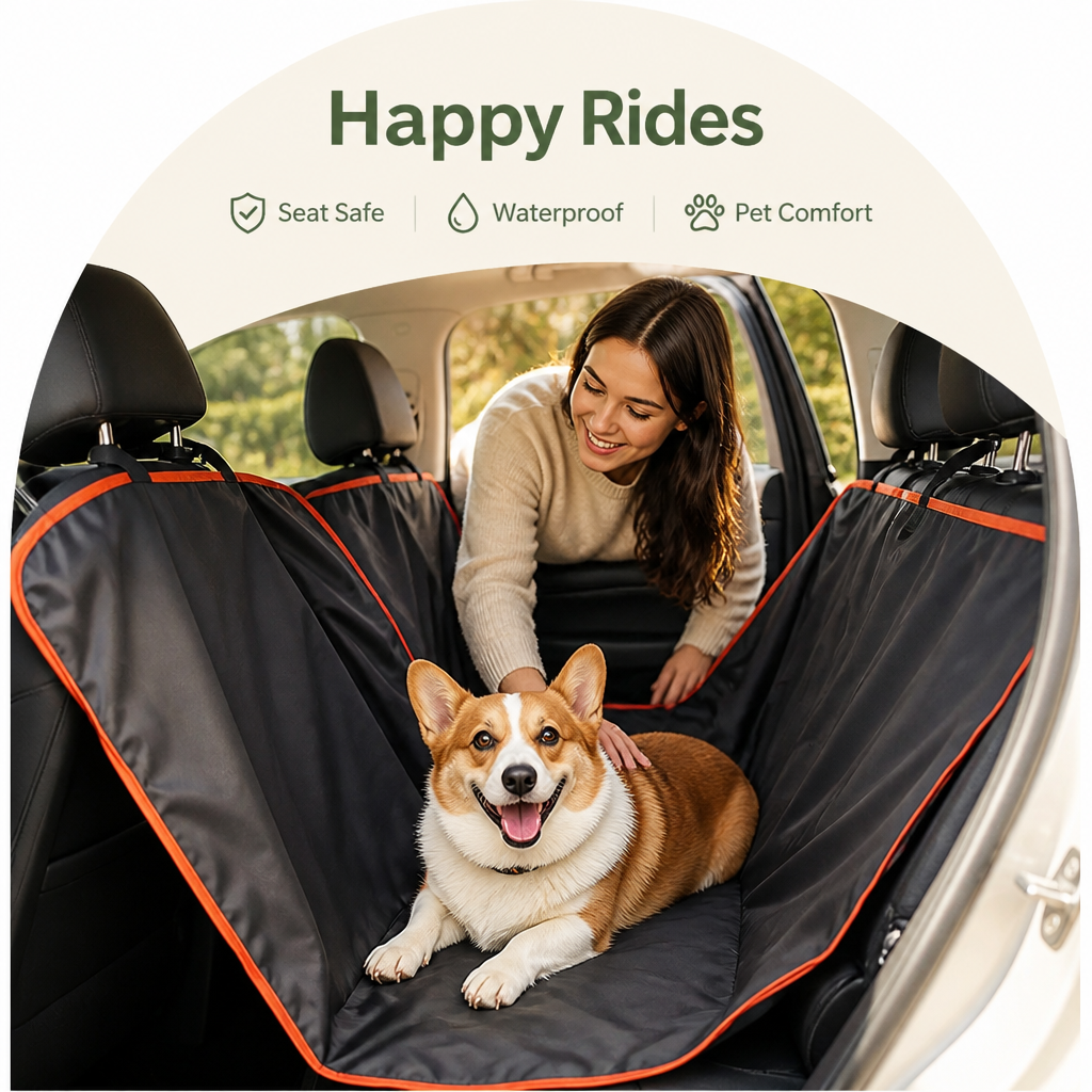 DogBedHouse Waterproof Oxford & Scratchproof Car Seat Cover (Hammock Style)
