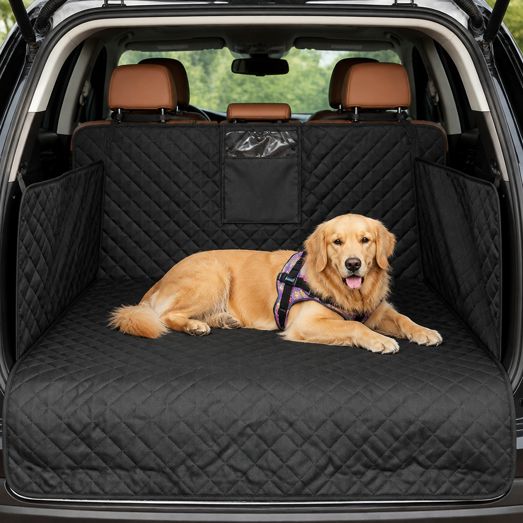 DogBedHouse Waterproof Padded Non-Slip Car Seat Cover (With Storage Bag)