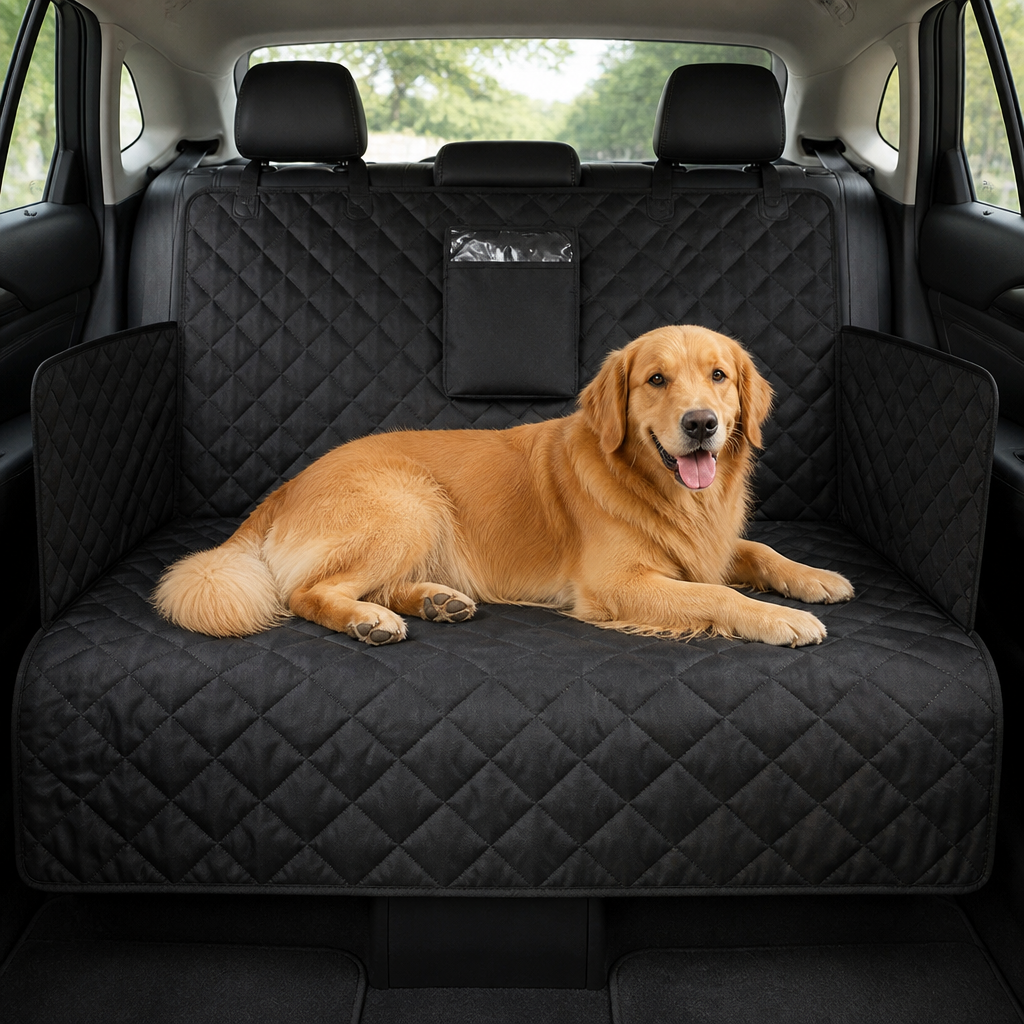DogBedHouse Waterproof Padded Non-Slip Car Seat Cover (With Storage Bag)