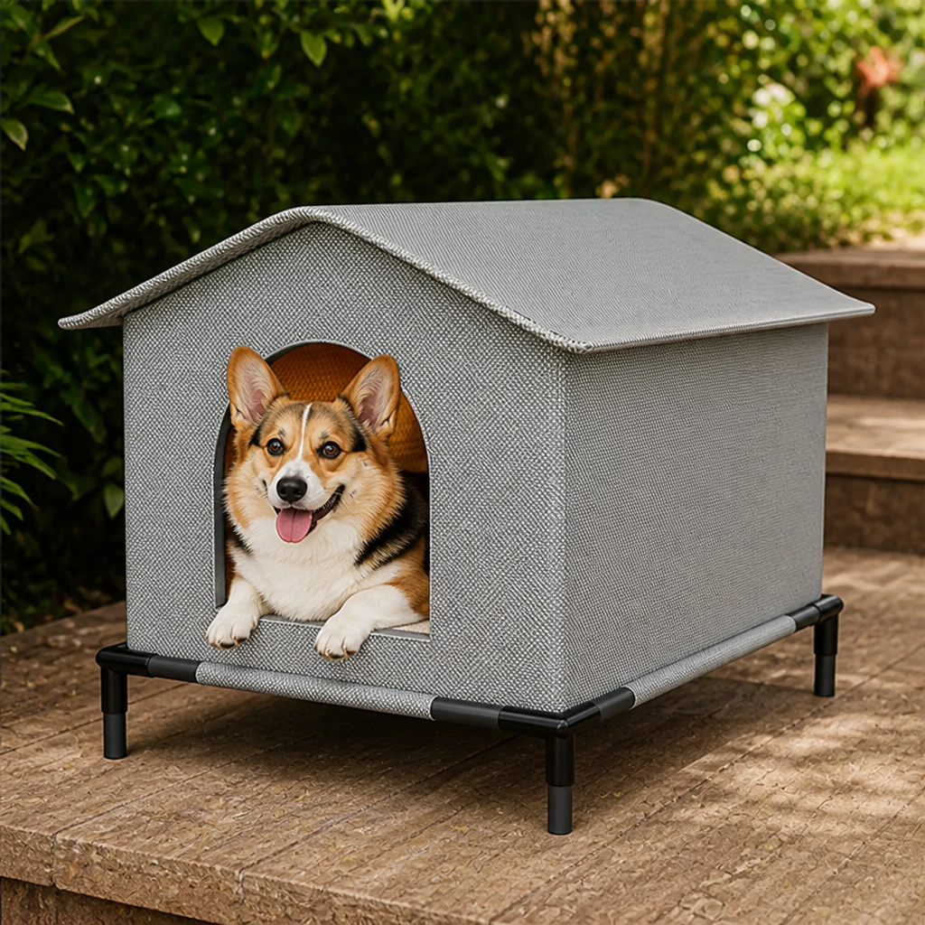 DogBedHouse Waterproof Plush Insulated Pet Cave (Foldable & Washable)