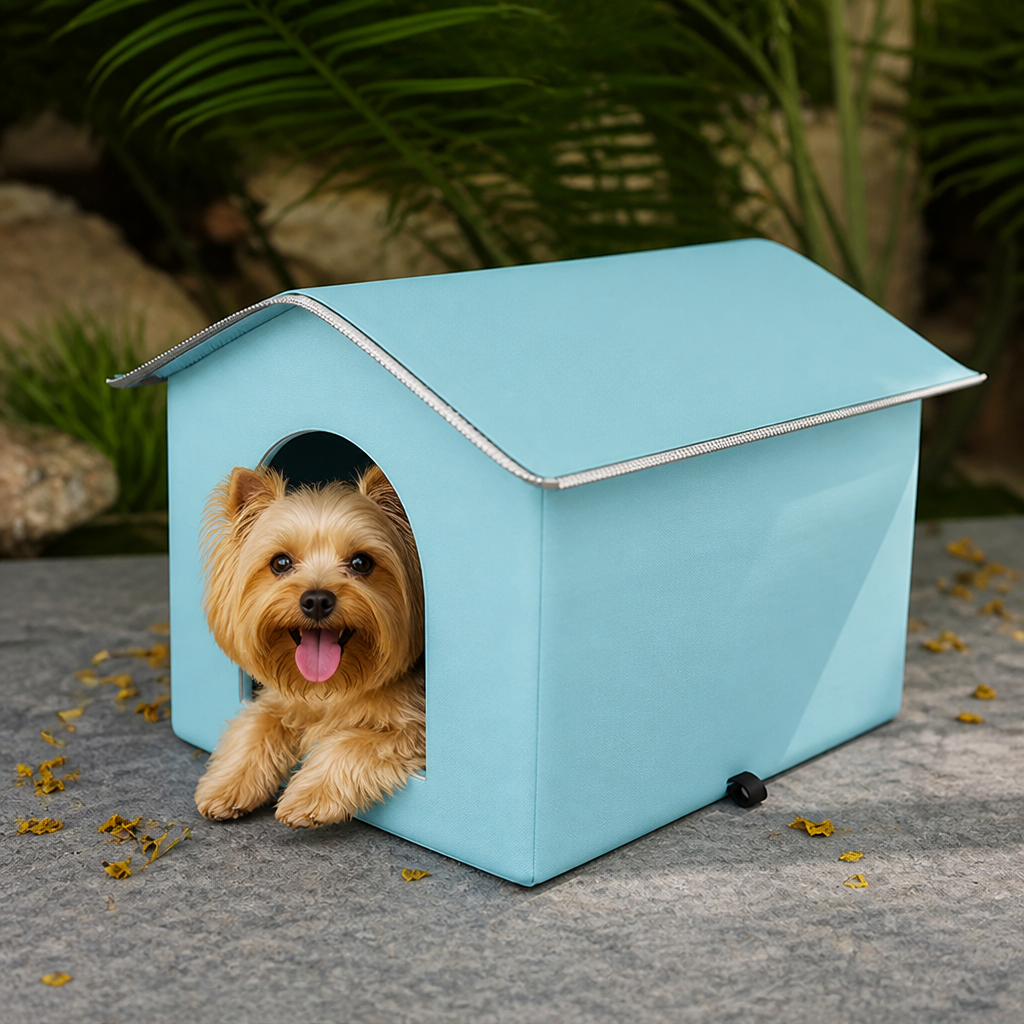 DogBedHouse Waterproof Plush Insulated Pet Cave (Foldable & Washable)