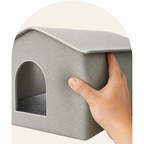DogBedHouse Waterproof Plush Insulated Pet Cave (Foldable & Washable)