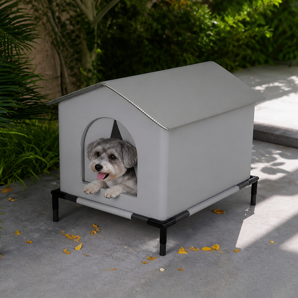 DogBedHouse Waterproof Plush Insulated Pet Cave (Foldable & Washable)