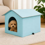 DogBedHouse Waterproof Plush & Washable Pet Cave Bed