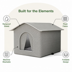 DogBedHouse Waterproof Plush & Washable Pet Cave Bed