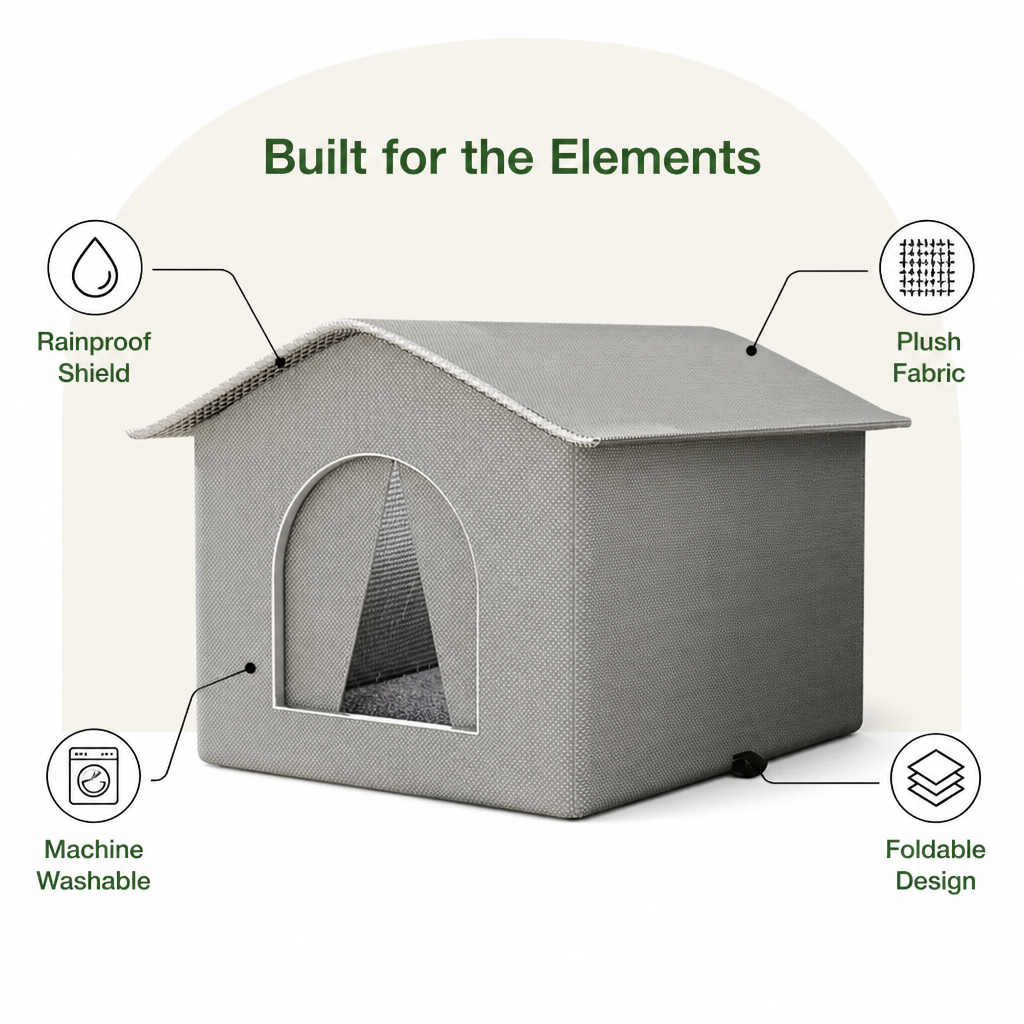 DogBedHouse Waterproof Plush & Washable Pet Cave Bed