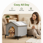 DogBedHouse Waterproof Plush & Washable Pet Cave Bed