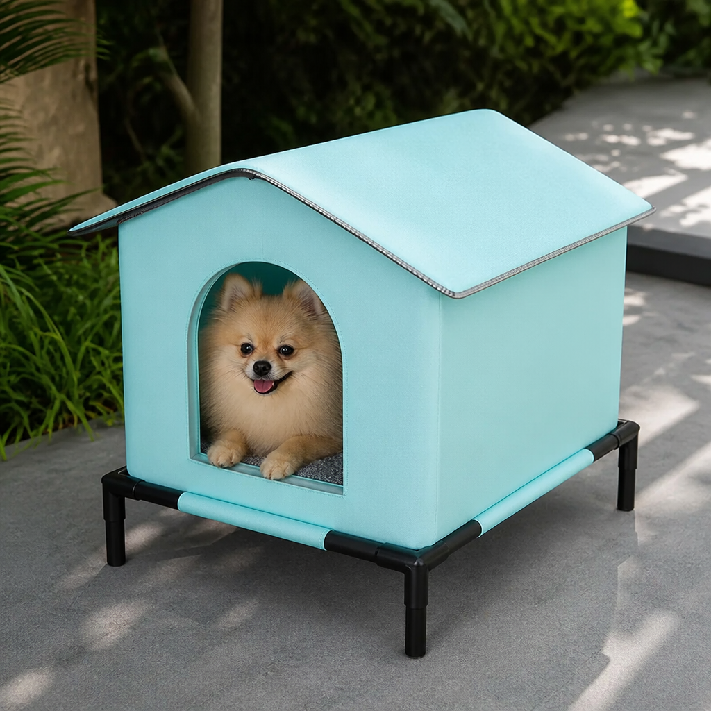 DogBedHouse Waterproof Plush & Washable Pet Cave Bed