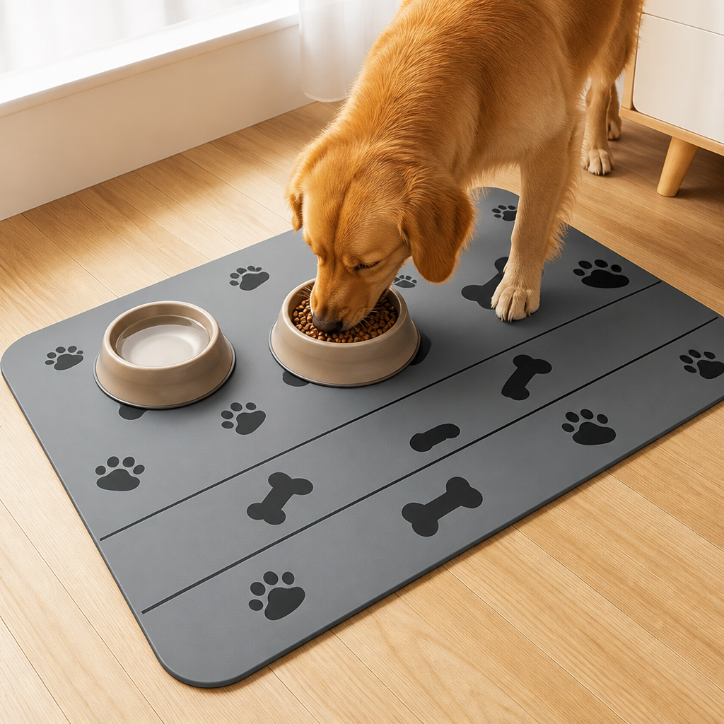 DogBedHouse Waterproof & Quick-Dry Nonslip Pet Feeding Mat