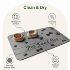 DogBedHouse Waterproof & Quick-Dry Nonslip Pet Feeding Mat