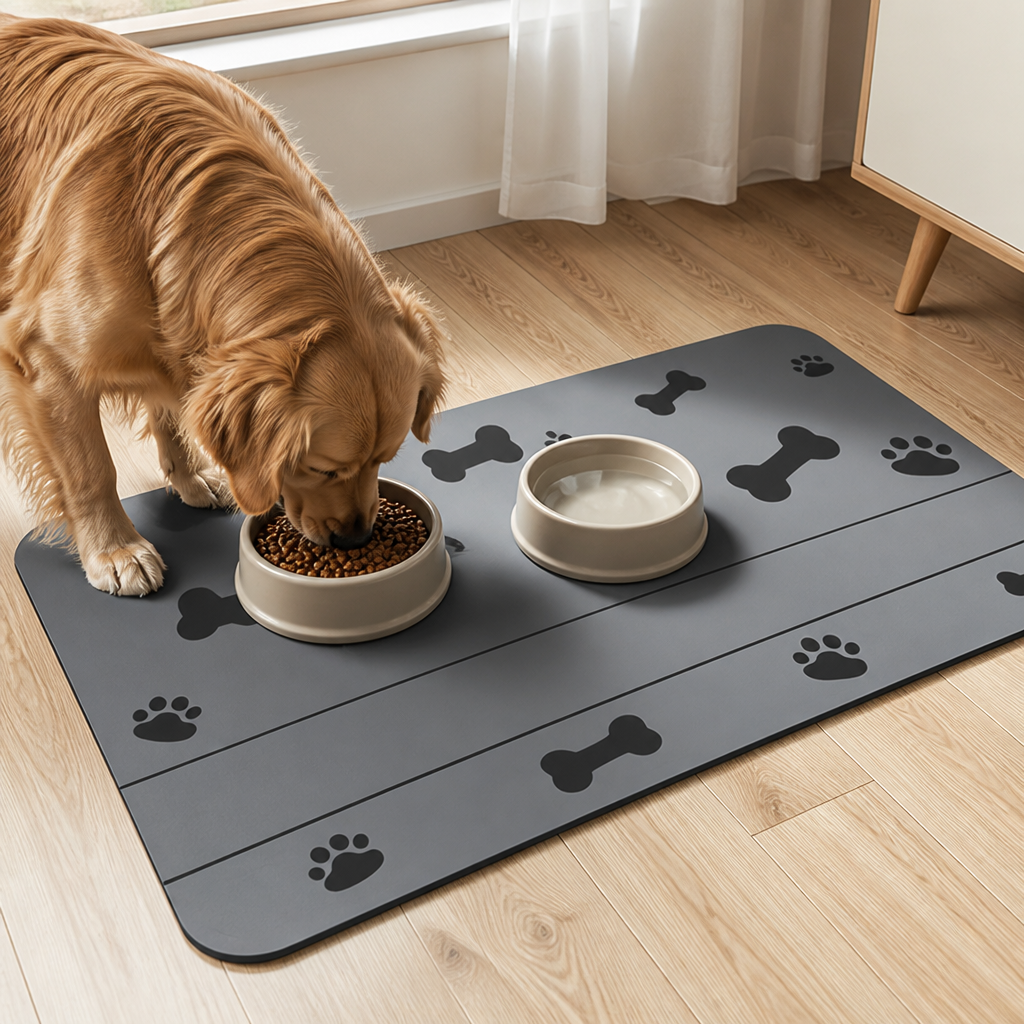 DogBedHouse Waterproof & Quick-Dry Nonslip Pet Feeding Mat
