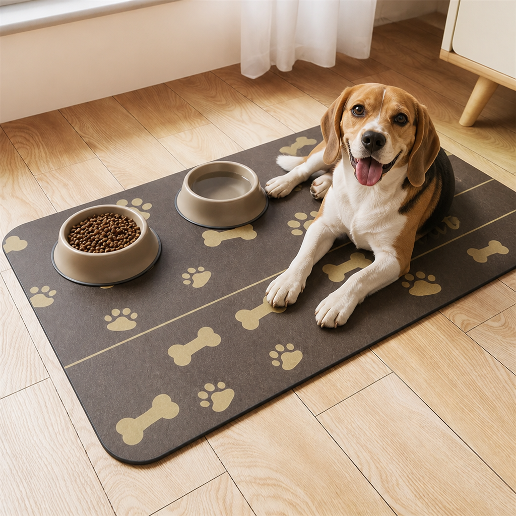DogBedHouse Waterproof & Quick-Dry Nonslip Pet Feeding Mat