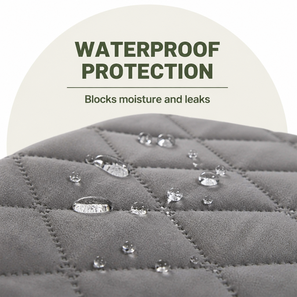 DogBedHouse Waterproof Quilted Fleece-Lined & Non-Slip Sofa Cover