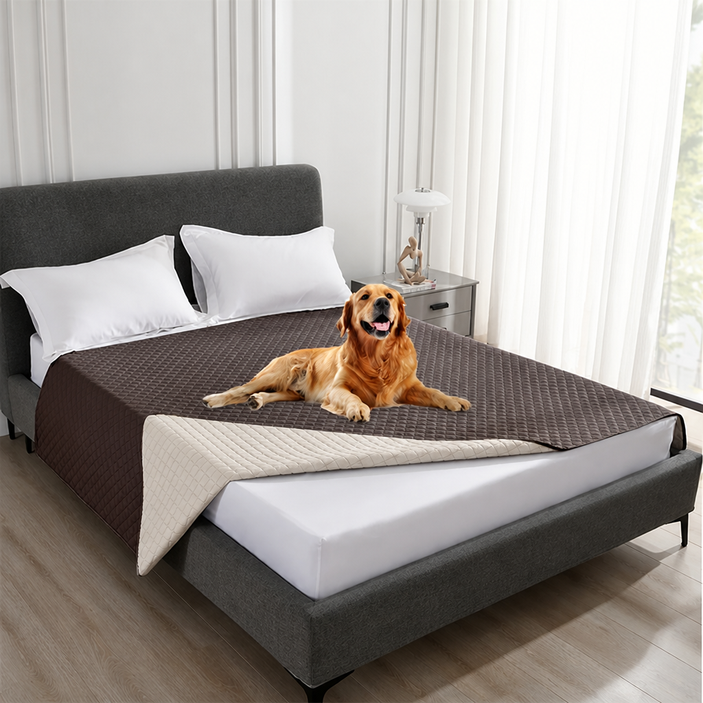 DogBedHouse Waterproof Quilted Fleece-Lined & Non-Slip Sofa Cover