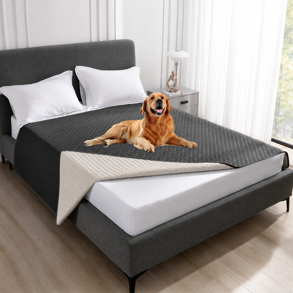 DogBedHouse Waterproof Quilted Fleece-Lined & Non-Slip Sofa Cover