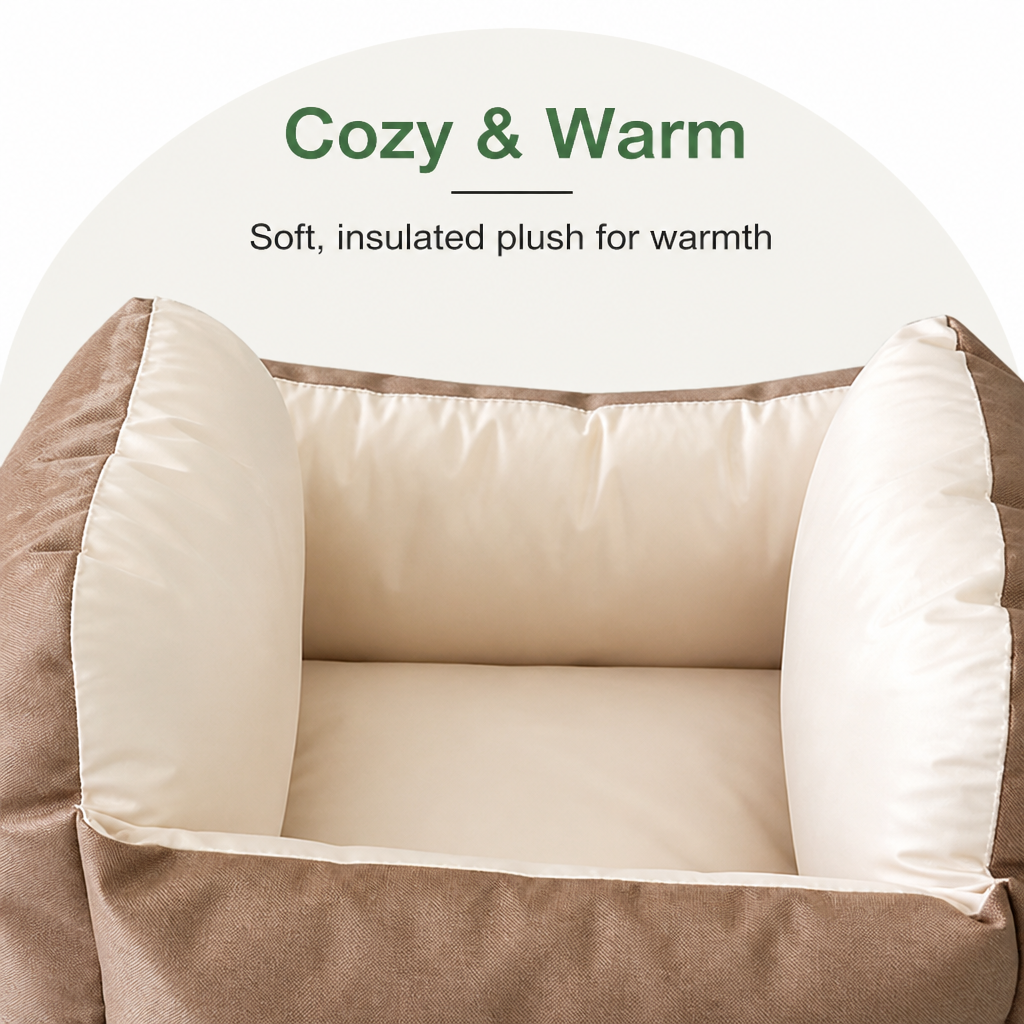 DogBedHouse Waterproof Quilted Foam-Padded Car Seat Bed (Small)