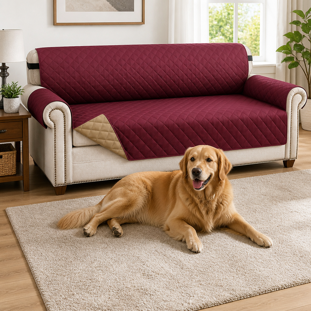 DogBedHouse Waterproof Quilted & Non-Slip Sofa Cover (Fitted)