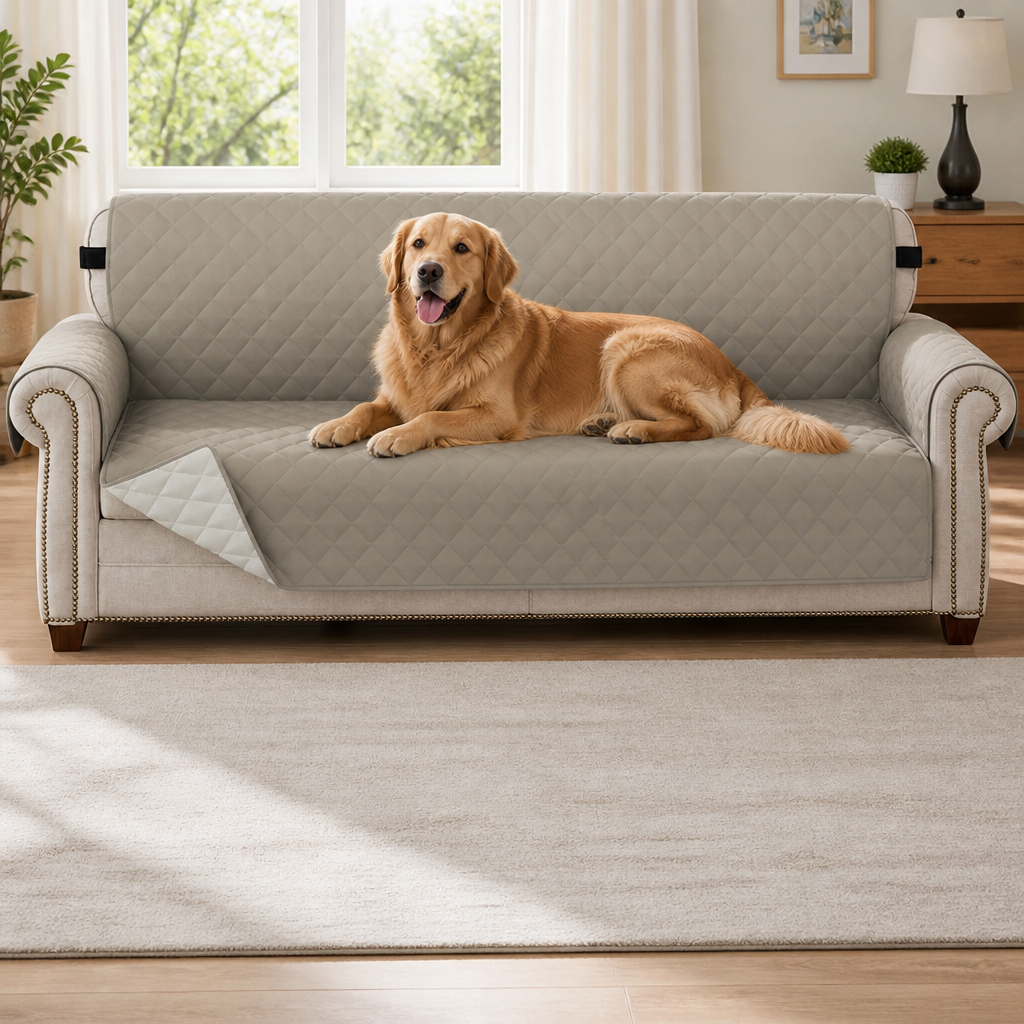 DogBedHouse Waterproof Quilted & Non-Slip Sofa Cover (Fitted)