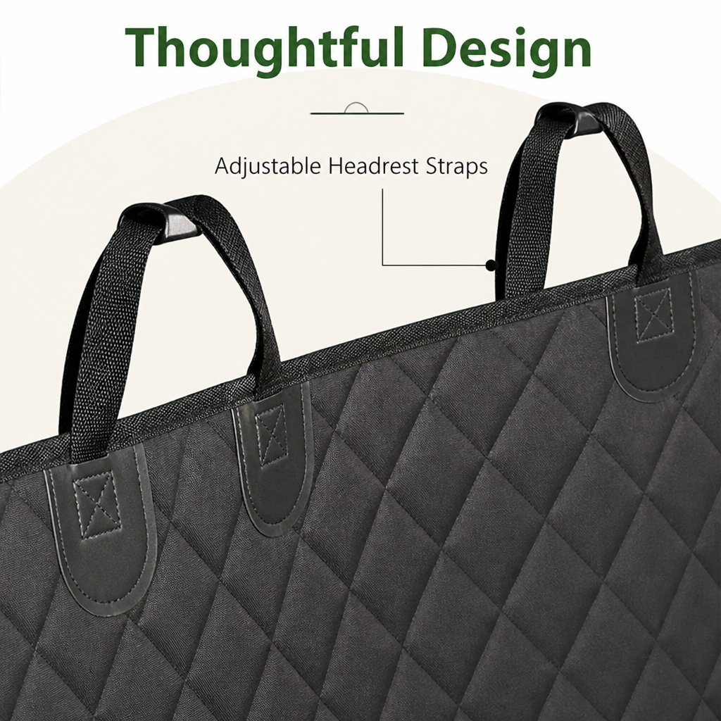 DogBedHouse Waterproof Quilted Oxford Non-Slip Car Seat Cover