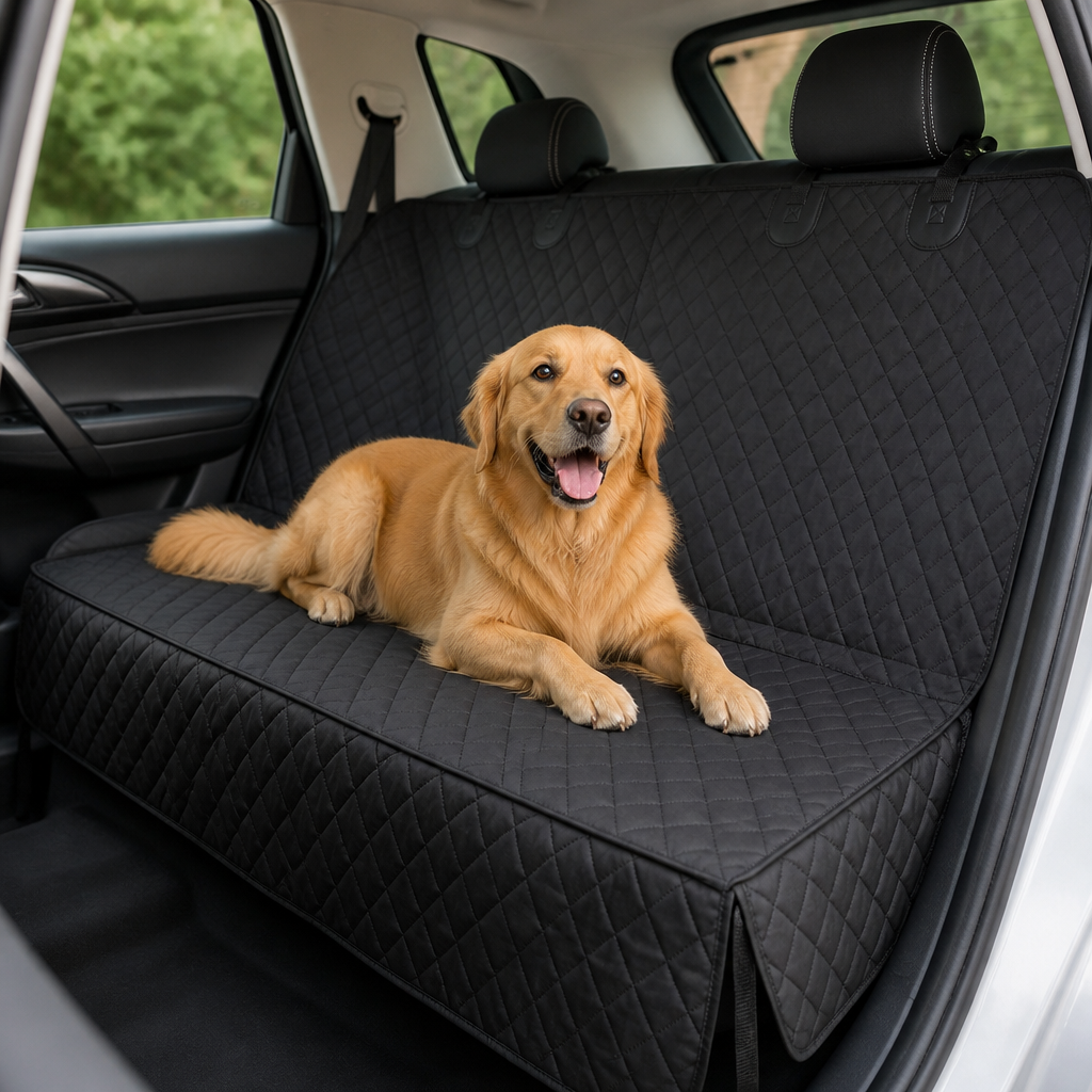 DogBedHouse Waterproof Quilted Oxford Non-Slip Car Seat Cover