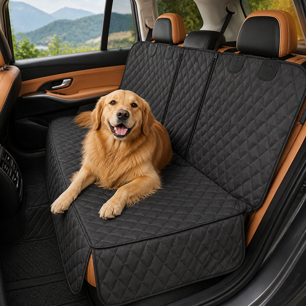 DogBedHouse Waterproof Quilted Oxford Non-Slip Car Seat Cover