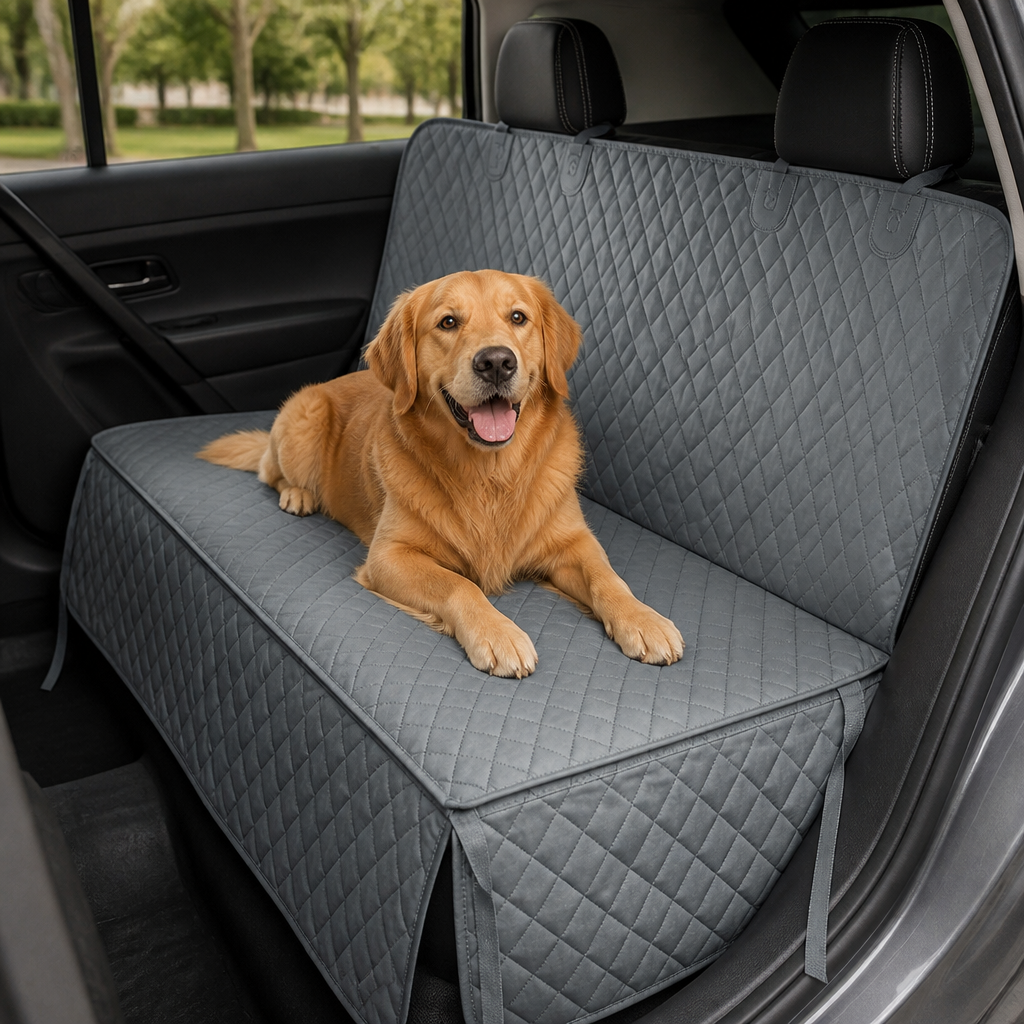 DogBedHouse Waterproof Quilted Oxford Non-Slip Car Seat Cover