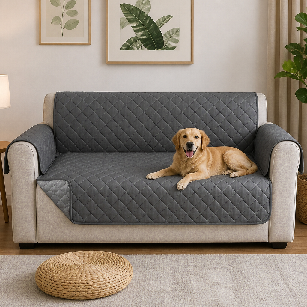 DogBedHouse Waterproof Quilted Stretch Sofa Slipcover (Universal Fit)
