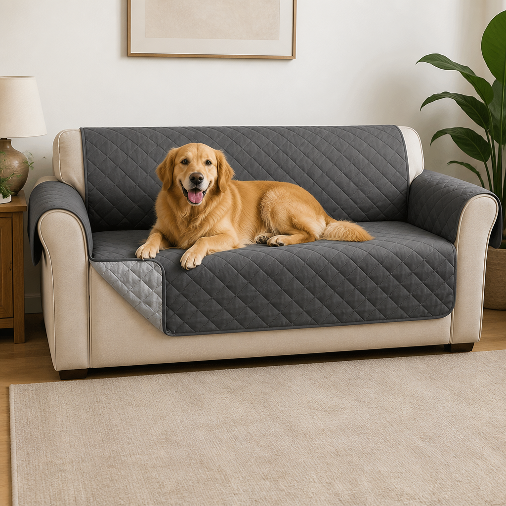 DogBedHouse Waterproof Quilted Stretch Sofa Slipcover (Universal Fit)