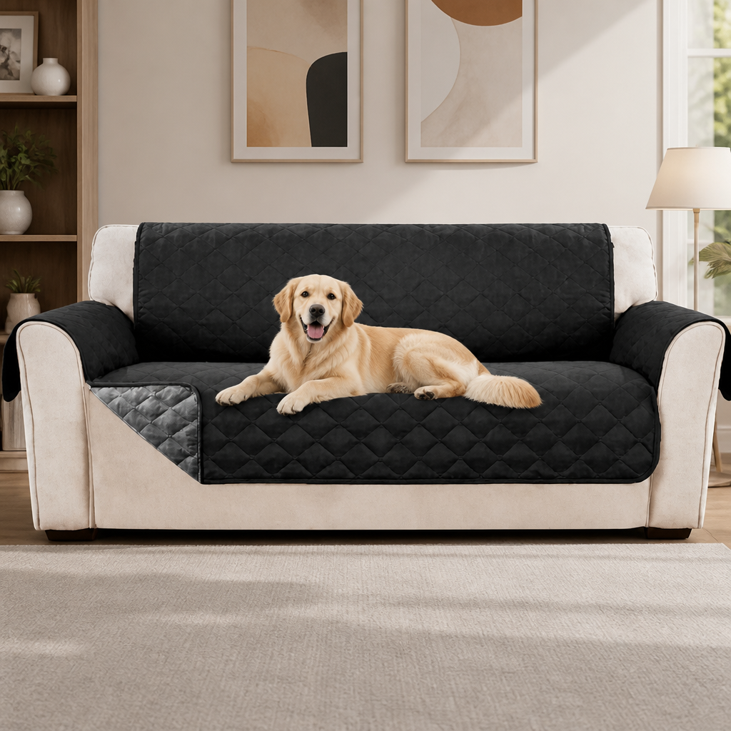 DogBedHouse Waterproof Quilted Stretch Sofa Slipcover (Universal Fit)