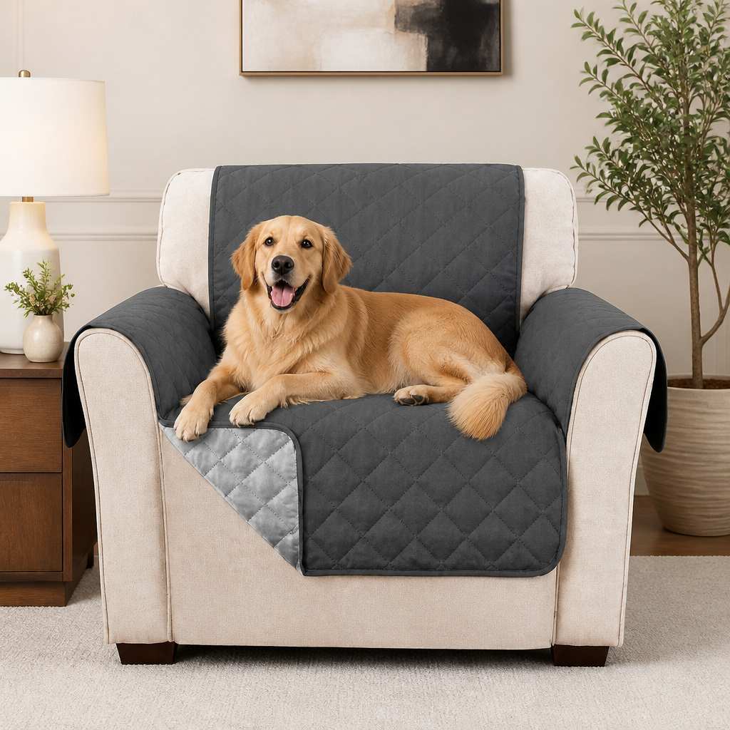 DogBedHouse Waterproof Quilted Stretch Sofa Slipcover (Universal Fit)