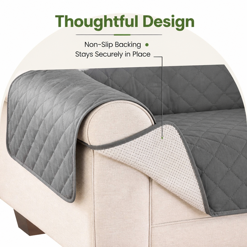 DogBedHouse Waterproof Quilted Stretch Sofa Slipcover (Universal Fit)