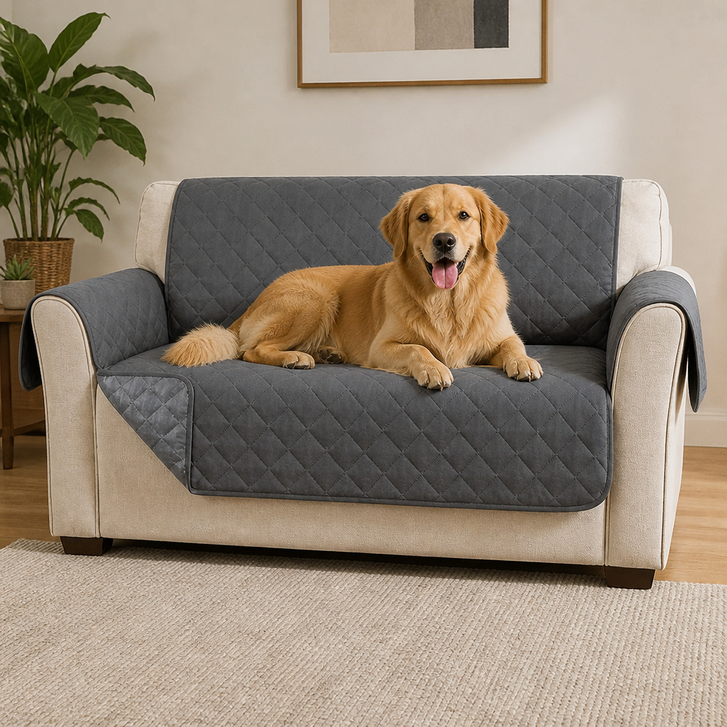 DogBedHouse Waterproof Quilted Stretch Sofa Slipcover (Universal Fit)