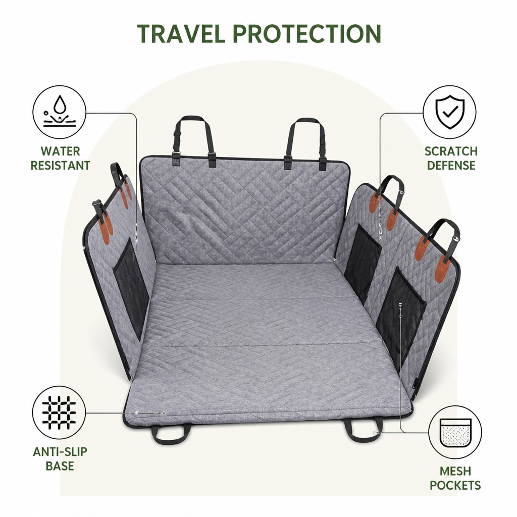 DogBedHouse Waterproof Scratch-Proof Non-Slip Car Seat Cover