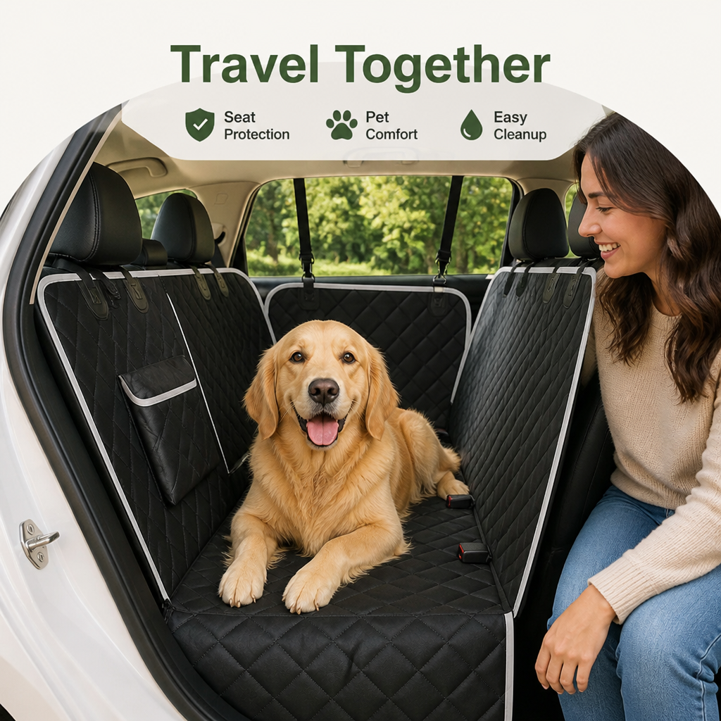 DogBedHouse Waterproof Scratch-Resistant Backseat Cover