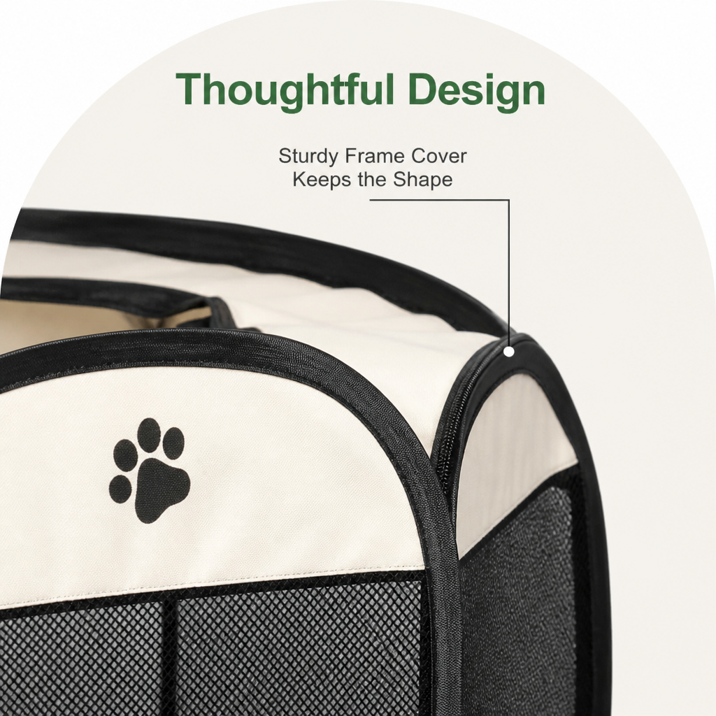 DogBedHouse Waterproof & Scratch-Resistant Foldable Cat Playpen (Octagonal)