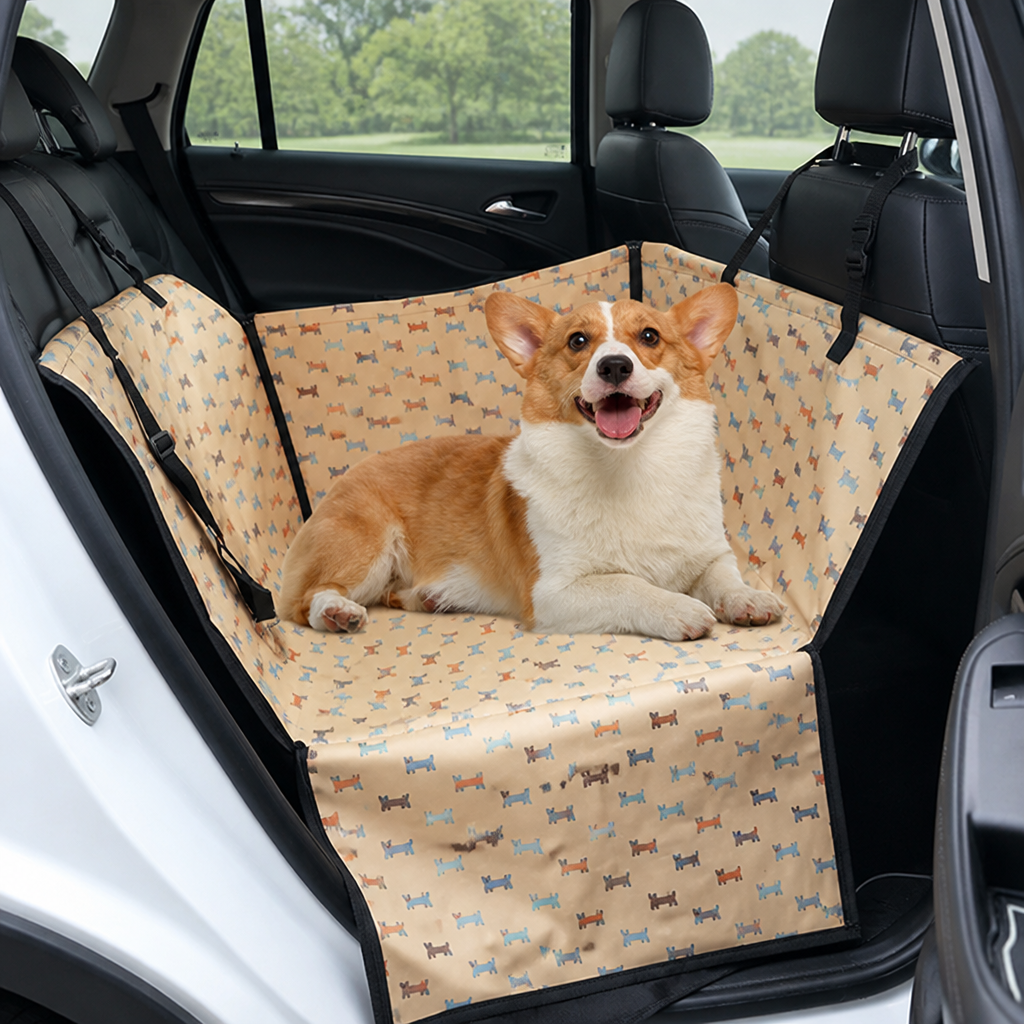 DogBedHouse Waterproof & Scratch-Resistant Oxford Hammock Car Seat Cover (Foldable)
