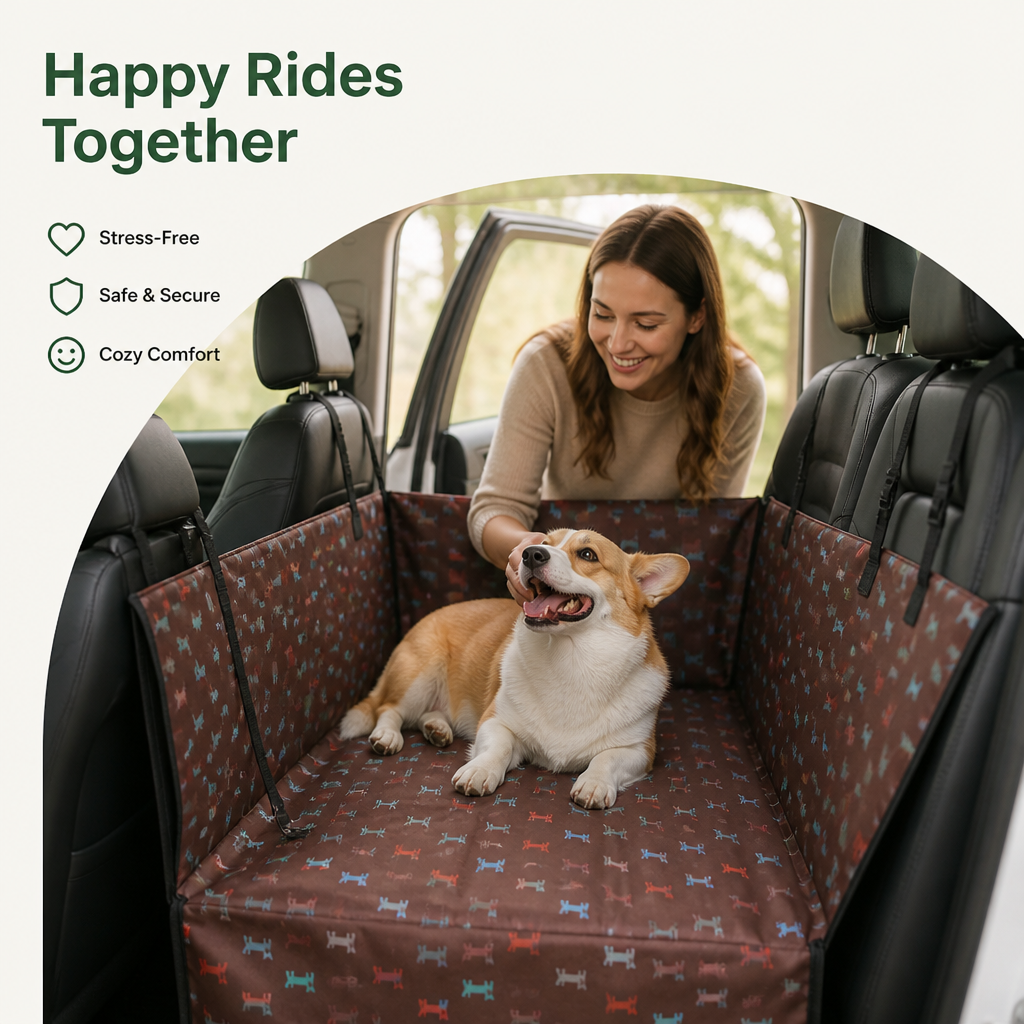 DogBedHouse Waterproof & Scratch-Resistant Oxford Hammock Car Seat Cover (Foldable)