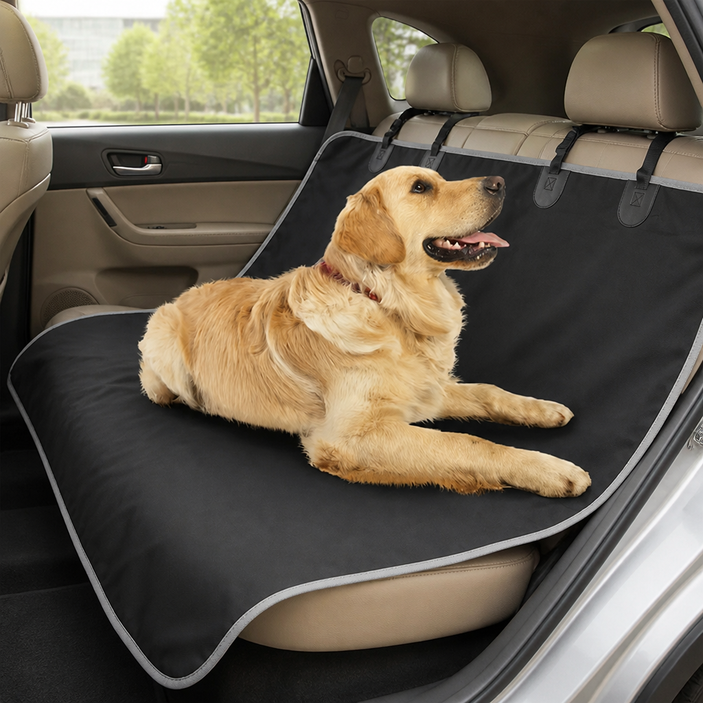 DogBedHouse Waterproof & Scratch-Resistant Padded Oxford Back Seat Hammock (Universal Fit)